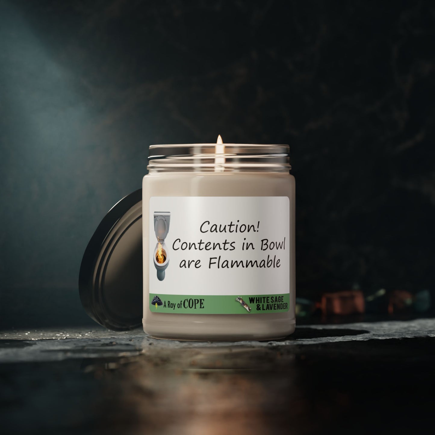 Caution! Contents in Bowl are Flammable | 9oz Soy Wax Scented Candle