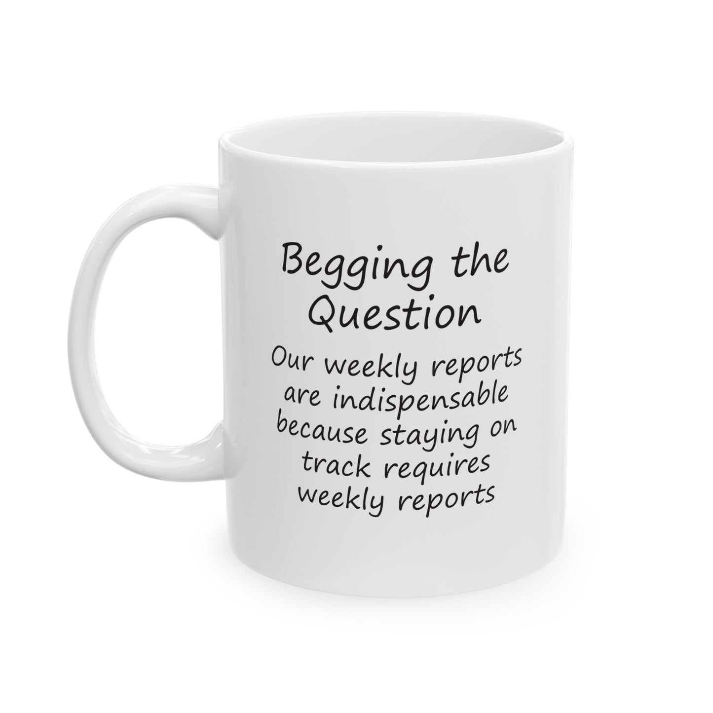 Our Weekly Reports Are Indispensable Because Staying On Track Requires Weekly Reports | Ceramic Mug 11oz 15oz