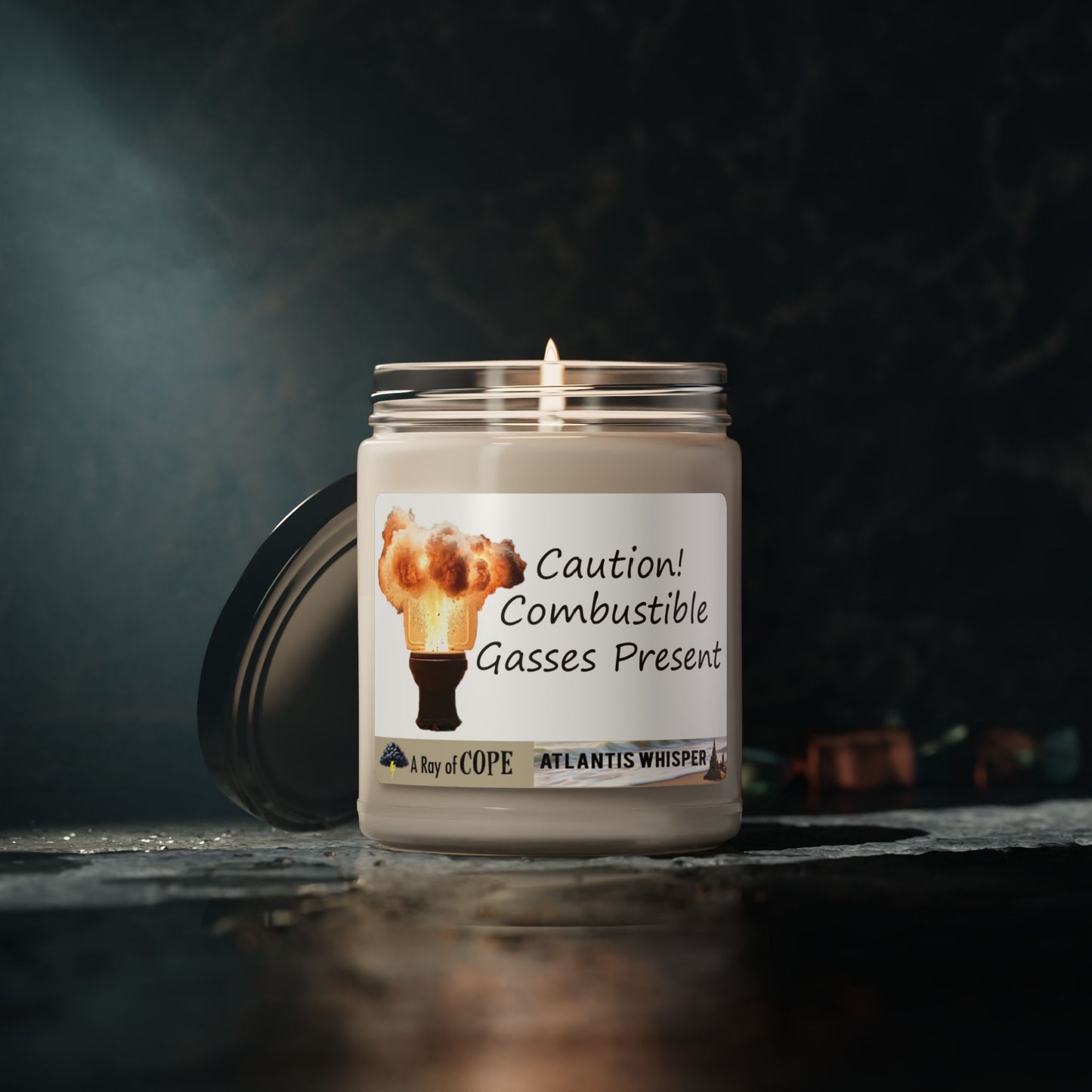 Caution! Combustible Gasses Present | 9oz Soy Wax Scented Candle