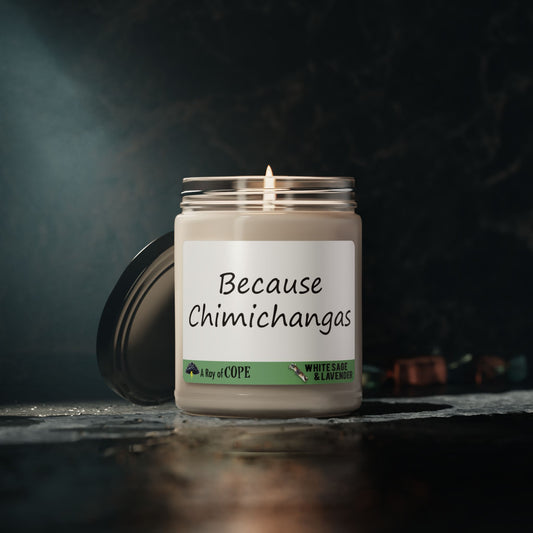 Because Chimichangas |  9oz Soy Wax Scented Candle