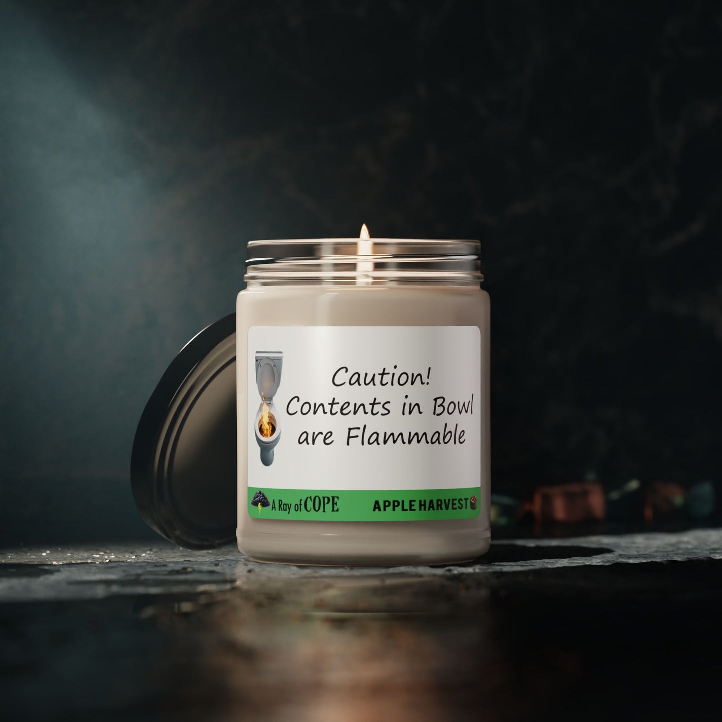 Caution! Contents in Bowl are Flammable | 9oz Soy Wax Scented Candle