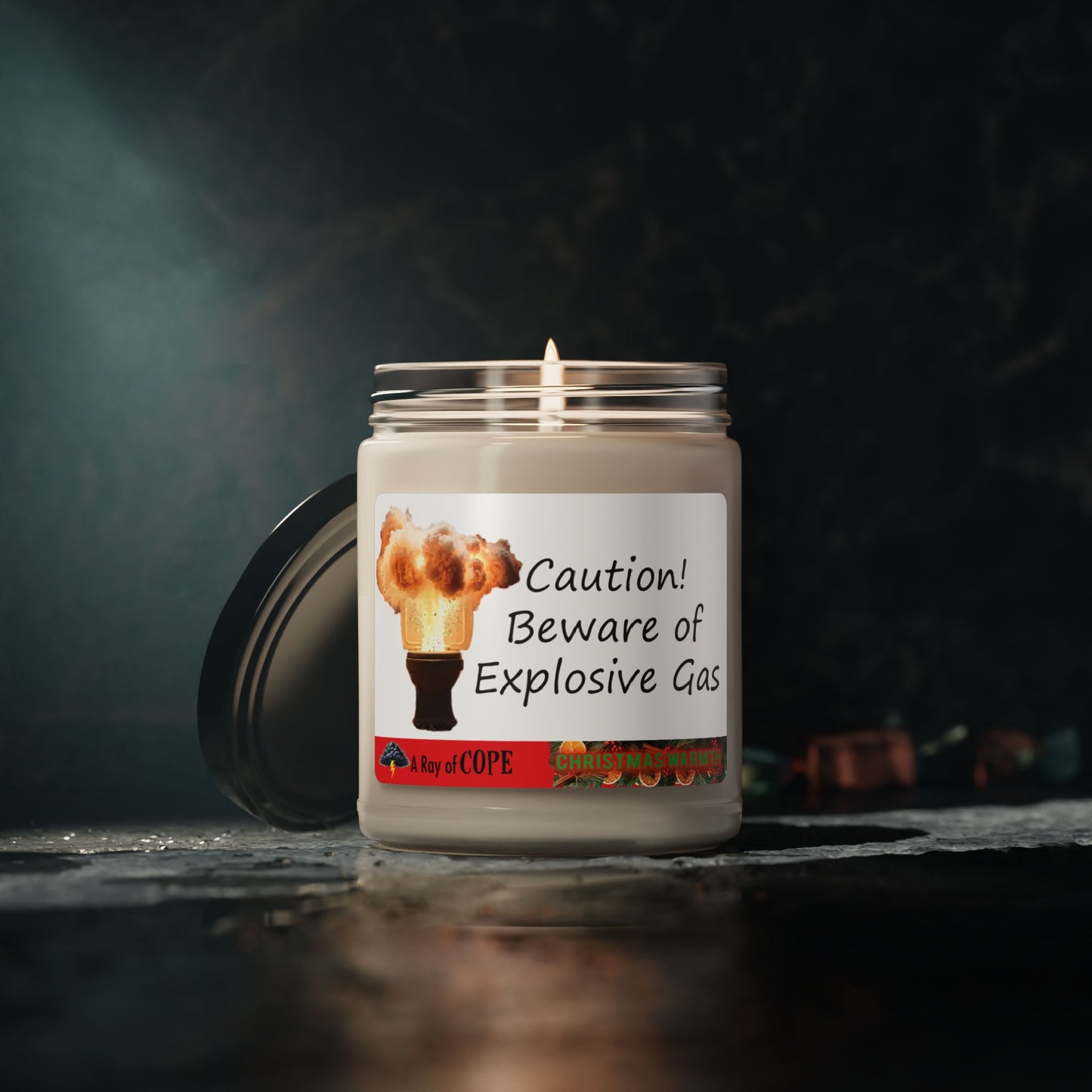 Caution! Beware of Explosive Gas | 9oz Soy Wax Scented Candle