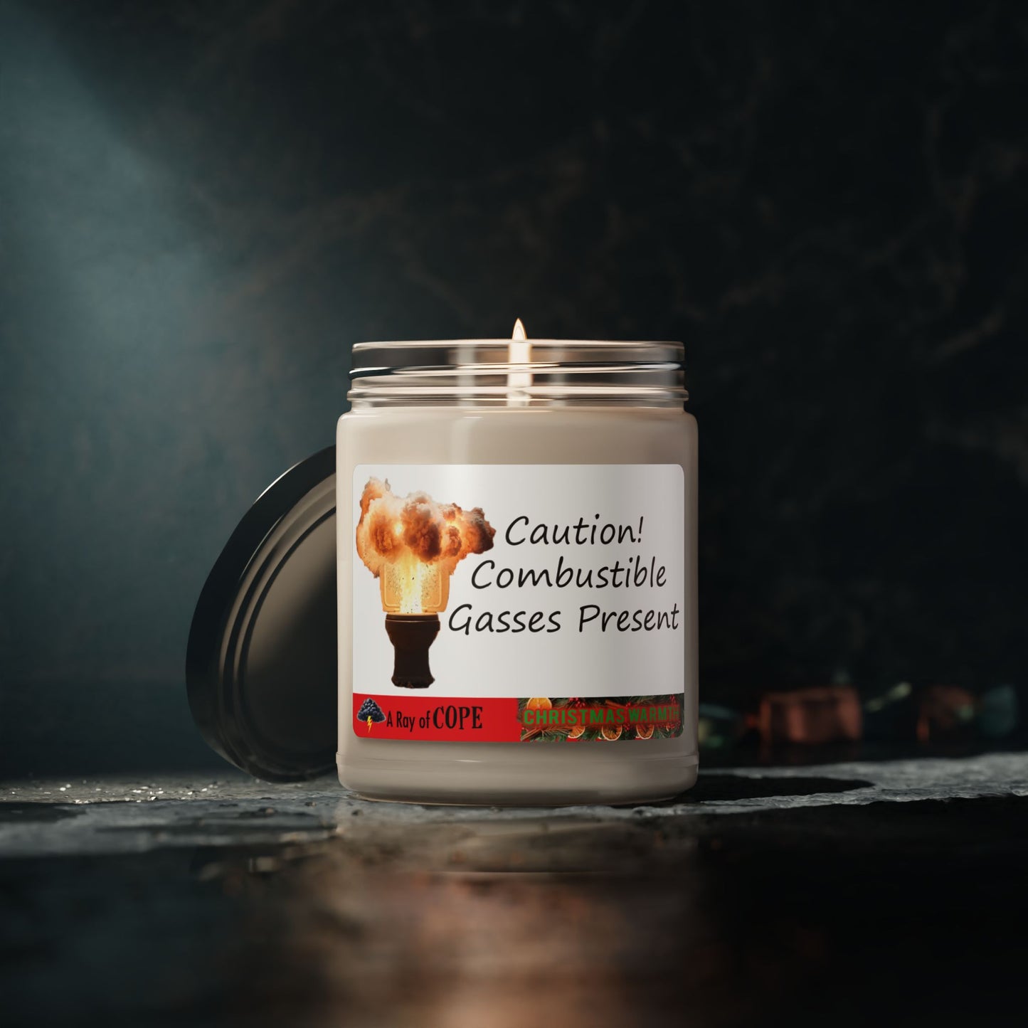 Caution! Combustible Gasses Present | 9oz Soy Wax Scented Candle