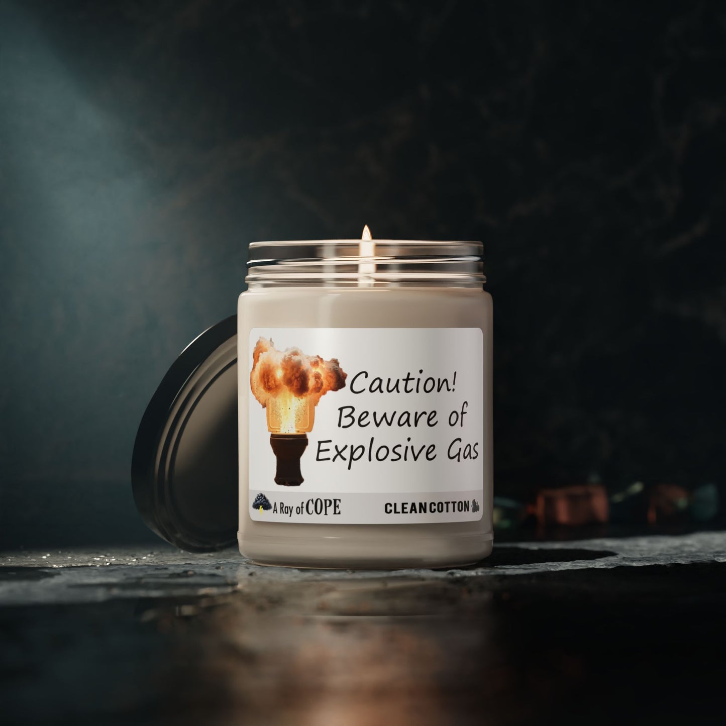 Caution! Beware of Explosive Gas | 9oz Soy Wax Scented Candle