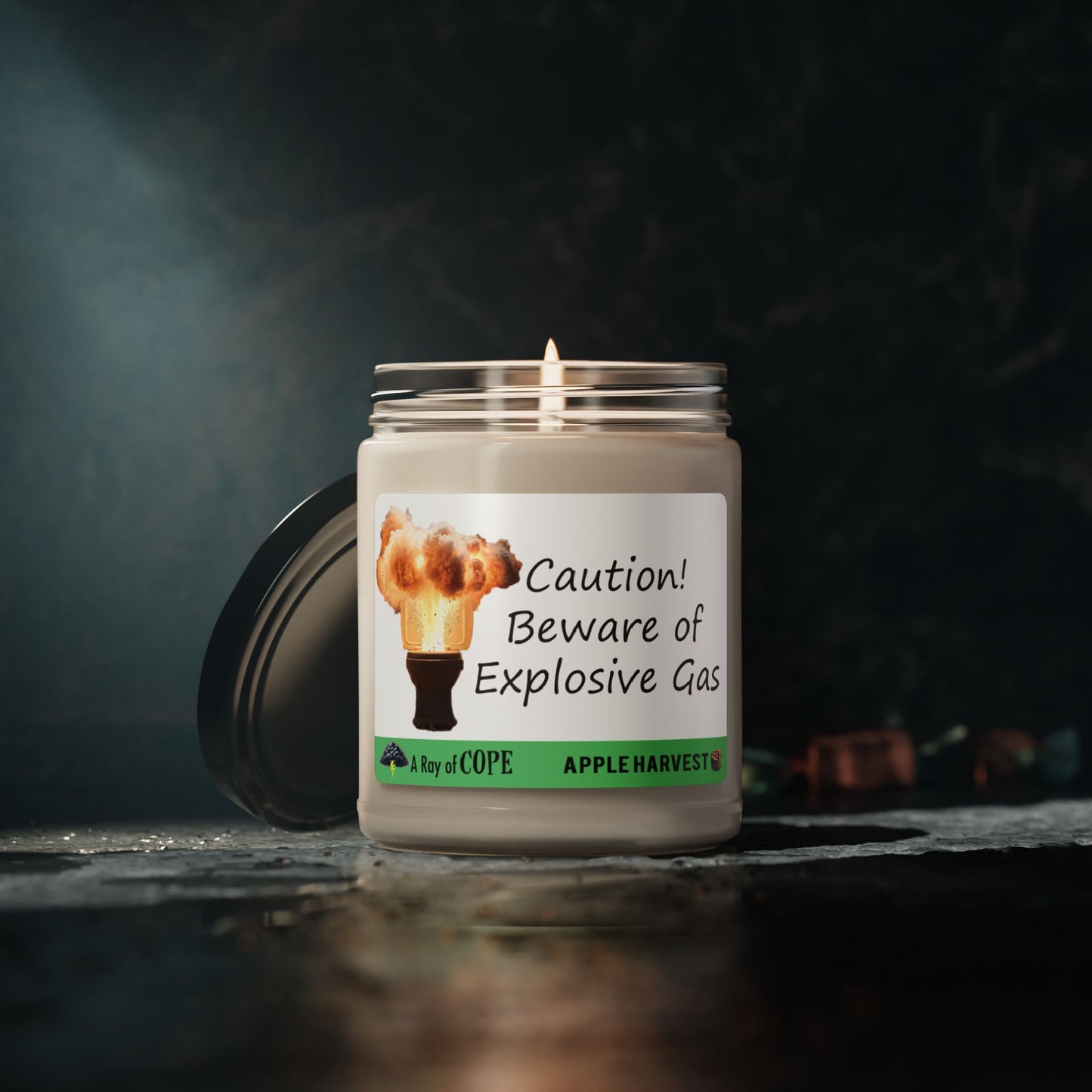 Caution! Beware of Explosive Gas | 9oz Soy Wax Scented Candle