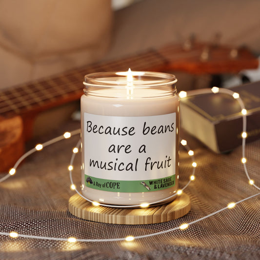 Because Beans Are A Musical Fruit |  9oz Soy Wax Scented Candle